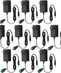 10 Pack 12V DC LED Power Supplies 24W 2A Switching Adapters From 120V AC To 12V DC For LED Strip Lights With 5.5mm By 2.1mm Female Barrel Connectors Great For High Output LED Projects, black wall adapters