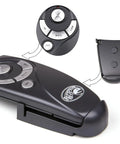 Replacement Wireless Ceiling Fan Remote For UC7083T Black Controller With Dual Light Control and battery cover shown.