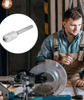 Beefy SDS to SDS Plus Drill Adapter For Rotary Hammers, worker on job site with hammer and drill adapter.