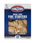Quick Light Fire Starter Rolls With All Natural Hardwood And Paraffin No Lighter Fluid Needed Easy Lighting For Charcoal Grills 32 Count.