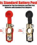 6 Pack Copper Battery Terminal Clamps Quick Release Connectors for Positive and Negative Terminals, front view