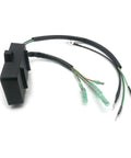 Side view of Mercury Outboard CDI Power Pack Switch Box Replacement For 6HP To 25HP Two Stroke Engines, cables visible