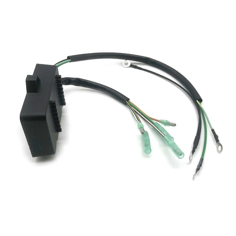 Side view of Mercury Outboard CDI Power Pack Switch Box Replacement For 6HP To 25HP Two Stroke Engines, cables visible