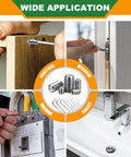 All In One 362-Piece Set Screw Kit used for furniture, faucet, window repair with 304 stainless steel Allen head screws and wrenches.