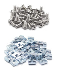 10 Pack 4040 Aluminum Extrusion L Corner Bracket Connector Kit With Silver Finish Includes Nuts Screws And Wrench For Pro Fabrication Rig Builds And Custom Gear Projects That Are Dope Hella Strong. Includes silver screws and t-nuts for connector assembly.