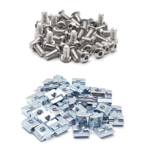 10 Pack 4040 Aluminum Extrusion L Corner Bracket Connector Kit With Silver Finish Includes Nuts Screws And Wrench For Pro Fabrication Rig Builds And Custom Gear Projects That Are Dope Hella Strong. Includes silver screws and t-nuts for connector assembly.