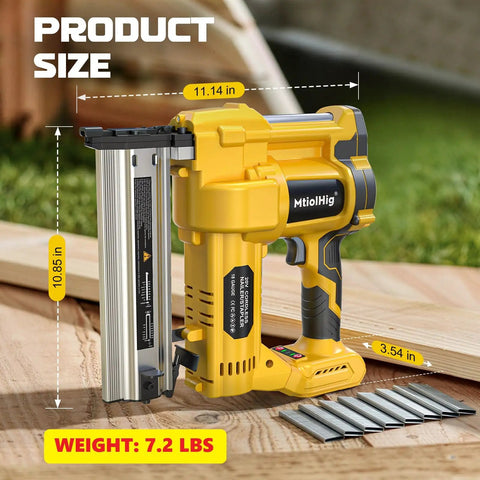 Workhorse Cordless Brad Nailer 18 Gauge 2 Inch Drive 2 In 1 Electric Staple Gun Compatible With DeWalt 20V Max Battery 7.2 Lbs Heavy Duty Tool Only For Woodworking And Custom Builds