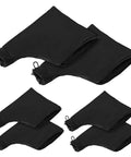 Universal Heavy Duty Tough As Nails Dust Collection Bag For Miter Saw And Table Saw Featuring Steel Reinforced Ash Outlet Fits Like A Glove Black Workshop Accessory, set of two black polyester sacks.