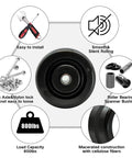 Pro Level Industrial Phenolic Caster Wheels Built To Handle The Daily Shop Grind Featuring 4 Inch Diameter Treads and smooth rolling mechanism.