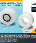 Genuine Replacement Guide Wheels Four Pack With Two Pulley Gears Fits Nautilus CC Plus Premier Supreme And Treadmills Runs Butter Smooth Holds Up Tight No Sweat Install Guaranteed