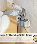 Chrome Vessel Sink Faucet Tall Waterfall Design With Pop Up Drain Single Handle Polished Finish Without Overflow 1 Hole Basin Mixer Tap Pro Grade Built To Last For Modern Bathrooms