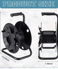Heavy Duty Extension Cord Reel With Metal Stand Holds 500 Feet Of 6mm Cable Or Hose Open Roller Design Easy Grip Handles The Must Have Setup For Workshop And Garage black metal reel with dimensions
