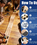People using Pinewood Derby Graphite Powder Lubricant Kit With 50ml High Purity 3000 Mesh Dry Graphite For Axles And Wheels on track.