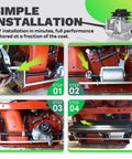 Simple installation steps for upgraded transmission fits Toro Timemaster 30 Inch mowers, ensuring easy DIY replacement.