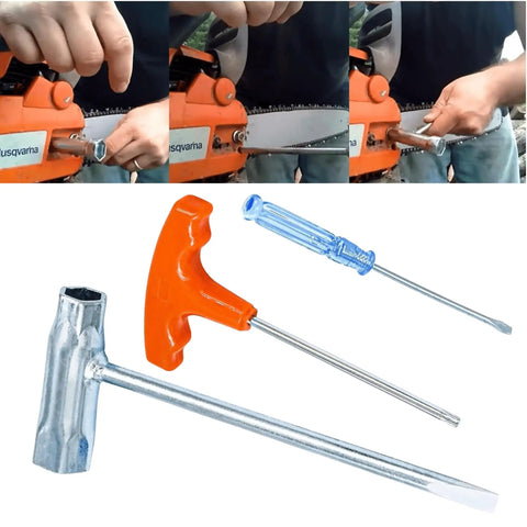 Heavy Duty Chainsaw T Wrench 19mm By 13mm And T Handle Torx Screwdriver Tool Kit Fits Stihl Echo Poulan Partner John Deere Jonsered Dolmar