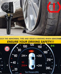 315MHz Tire Pressure Monitor System Sensor 4 Pack Easy Install Plug And Play Fits Ford F Series F150 F250 F350 F450 Escape 2020 2022 Fusion 2017 2021 Bronco EcoSport Edge Lincoln MKX 2016 2021 MKC Nautilus 2019 2021 tire sensor and warning display