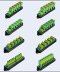 16 Amp AC DC 48 Volt 2 By 12 Position Terminal Block Distribution Module For Power Control Panels, multiple modules shown.