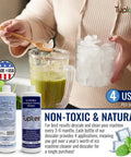Ice Maker Cleaner And Descaler 16 Oz Nickel Safe Non Toxic Citric Acid Formula Compatible With Scotsman KitchenAid Affresh All Major Brands Made In USA Odorless And Powerful Breaks Down Mineral Buildup That Vinegar Cannot Touch. 16 oz bottle, 4 uses