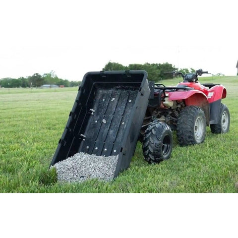 Heavy Duty Poly Utility Trailer With Steel Frame And Poly Bucket, 1100 Lb Payload, 3.85 X 5.35 Ft ATV Tow Trailer, 2 Inch Ball Coupler