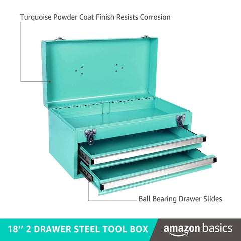 Damn Solid Steel Tool Chest With Secure Locking Drawers For Serious Workshop Storage Featuring Knockout Turquoise Powder Coat Finish That Is Actually Built Different For Weekend Warriors