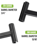 Close-up of Beefy Pro-Grade Heavy Duty Commercial Door Hinge Adjustment Tool showing .134 and .180 gauge knuckles.