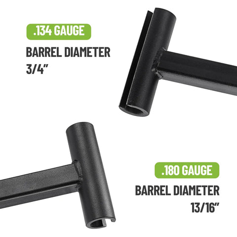 Close-up of Beefy Pro-Grade Heavy Duty Commercial Door Hinge Adjustment Tool showing .134 and .180 gauge knuckles.