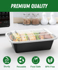 Fifty Pack Of Hundred Piece 24 Oz Meal Prep Containers With Lids Reusable Durable Leakproof And Food Safe Microwave Freezer And Dishwasher Safe For Takeout And To Go Storage BPA Free