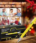 9 In 1 Multi Tool Pen Set For Men And Women Stocking Stuffers Gift Idea For Dad Husband Boyfriend Grandpa Christmas Birthday Yellow Handy Everyday Carry With 9 Tools Built In For Quick Fixes On The Go shown with gift box