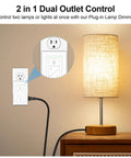 Knockout Smart Plug In Dimmer Switch For Table Lamps With 2Dot4Ghz Wireless Control Talks Right Up To Alexa For Smooth Adjustment of two lamps with 2 outlet control.