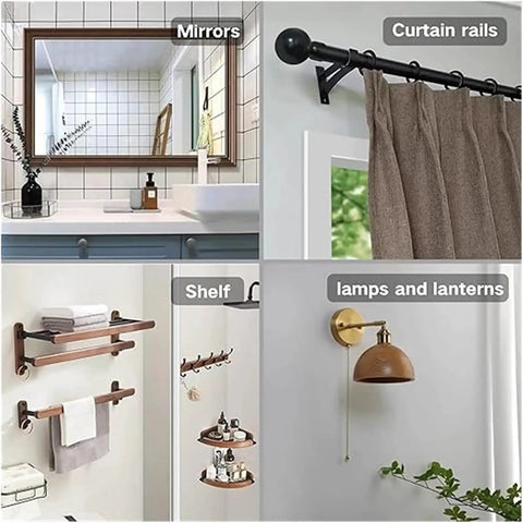 100 Pieces Plastic Drywall Anchors With Screws Kit For Hanging Self Drilling No Prep Install Wall Plug Anchor Set Rust Resistant Yellow Zinc Plated Carbon Steel Screws Durable Heavy Duty Support For Pictures Mirrors Cabinets, for mirrors, curtains, shelves, lamps