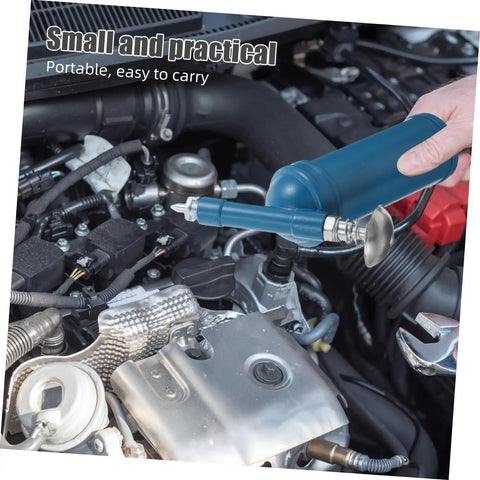 Hand using Mini Grease Gun 80cc With Locking Nozzle Manual Lubrication Tool For Excavators Cars And Industrial Equipment