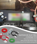 Heavy Duty Car Battery Terminals Including Positive And Negative Connectors For Rock Solid Connections Compatible With Trucks Boats And Daily Rides in engine bay.
