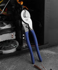 Hardcore Heavy Duty 10 Inch Cable Cutter, High Leverage Wire Cutters For Copper Aluminum And Coaxial, Slick Ergonomic Handle beside computer components.