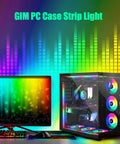 Rgb Pc Light Strip Kit For Gaming Case With Magnetic Addressable Led Lit 0.98ft Argb 5V 3Pin Header Sync With Asus Aura