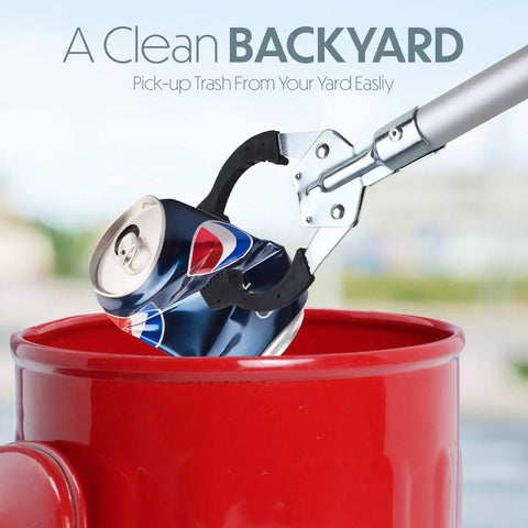 Premium Aluminum Ergonomic 37 Inch Grabber Tool For Trash Pickup And Debris Nabber Lightweight Long Reach Extension Arm 2 Pack For Litter Cleanup Garage Or Garden Cleanups Easy Grip And Reach