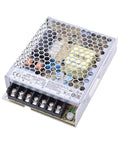 Enclosed 100W 5V 18A Switching Power Supply With Wide Input Range 85-264VAC And 120-373VDC Ultra Compact Rock-Solid Fanless 1U Power Converter For Global Industrial Use, metal case, screw terminals