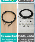 Effortless Chicken Coop Misting System pre-assembled 26 feet line with 3/4 inch adapter vs unassembled kit for cooling setup.