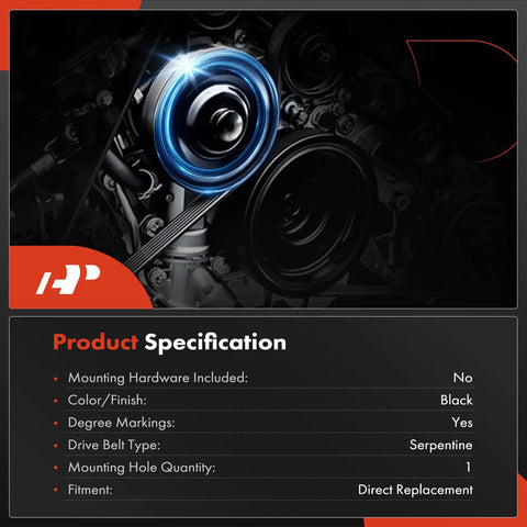 Engine Harmonic Balancer Crankshaft Pulley for Hyundai Genesis Coupe 2010 2014 2.0L DOHC L4 Replacement with Specifications
