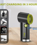 Electric Cordless Air Duster Handheld With Stepless Speed, 41000 RPM Motor, 6000mAh Battery, Type-C Fast Charge, Includes Nozzle