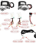 10 Inch Motor Drive Air Wheel Conversion Kit With 250W 24V Electric Cart Scooter Motor, thumb throttle layout