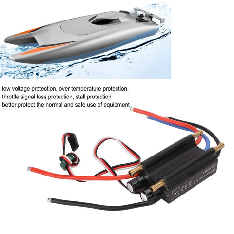Beefed Up Brushless ESC 50A Water Cooled Bidirectional Electronic Speed Controller for RC Boats and Airships displayed