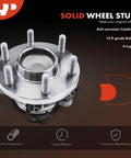 Front Wheel Bearing And Hub Assembly 2 Pack For Nissan Frontier 2005 To 2023, 6 lug anti-corrosion coated metal