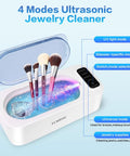 47000Hz Ultrasonic Jewelry Cleaning Machine For Rings Glasses Dentures And Watch Straps In A 304 Stainless Steel Tank