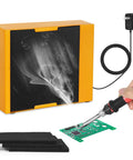 Pro Grade Solder Fume Extractor for Soldering Stations and DIY Projects, 2800 RPM High Suction Smoke Absorber with soldering iron