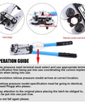 Pro Grade 2 Piece Wire Crimping Tool Kit With Cable Cutter Terminal Crimper for 10-1/0 AWG Wire with operation guide