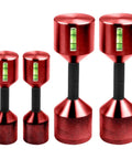 1/8 Inch Flange Alignment Pin 4 Pack Heavy Duty Aluminum Two Hole Locating Pins For Jig Fixture Positioning Tools And Machining Projects in red with level bubbles.