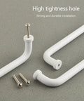 Five Pack White Modern Cabinet Pulls Drawer Handles With Three And Three Quarters Inch Hole Centers 96mm Aluminum Alloy