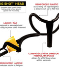 Pro Grade Arborist Throw Line Launcher Starter Kit Big Shot Head with ergonomic handle and launch pad for tree work