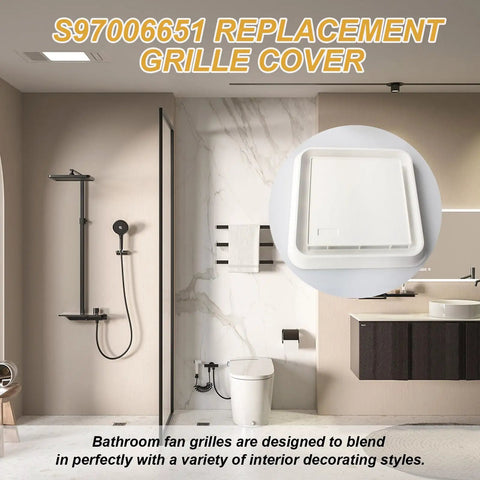 Built Tough Bathroom Exhaust Fan Cover Grille Quick Swap Replacement For Broan NuTone Models Moisture Resistant Abs Plastic Vent Hood With Slick Finish And Zero Hassle Install For House Refresh