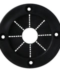 2 Inch Black Rigging Grommet With Flexible Rubber Center And Durable Plastic Outer Ring For Marine Rigging Applications